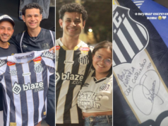 Torcedor encontra Natália e devolve camisa autografada de Neymar