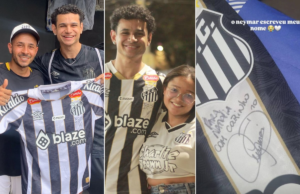 Torcedor encontra Natália e devolve camisa autografada de Neymar
