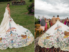 Noiva corta vestido de noiva desenhado à mão para pintar: ‘Não faz sentido enterrá-la viva’