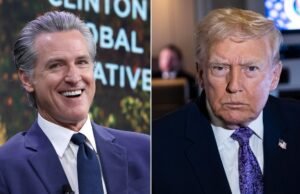 O governador da Califórnia, Gavin Newsom, trolls a administração Trump com aparente vídeo de IA.