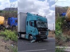 Acidente entre caminhão-tanque e carreta causou vazamento de combustível no Piawi