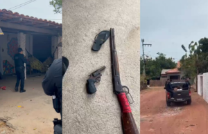 São descobertos pontos de venda de drogas com segurança armado; 3 prisioneiros