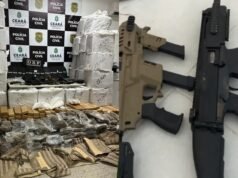 Bunker do crime: polícia encontra uma tonelada de drogas, armas e munições em Sierra Beach