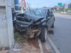 Motorista morre após perder o controle e bater em poste no MT