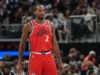 Kawhi Leonard marcou 24 pontos na vitória do Clippers por 112 a 104 sobre o Lakers após lesão no joelho