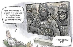 Desenho animado: Guns Nut NRA Guns ICE