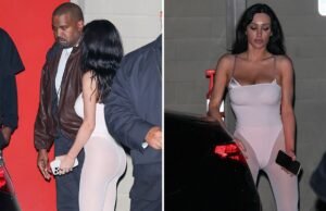 Bianca Sensori surpreende com vestido minúsculo para noite de cinema com Kanye West