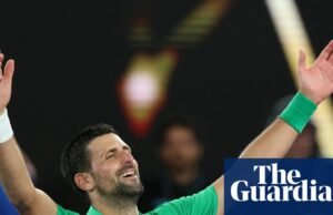 Djokovic derrotou Sinner em uma partida emocionante na noite passada e entrou na final do Aberto da Austrália. aberto australiano 2026
