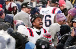 Patriots WR Stefon Diggs fica emocionado ao chegar ao primeiro Super Bowl de sua carreira, depois de assistir os Chiefs do lado oposto por vários anos