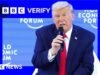 Verificando os fatos do discurso de Donald Trump em Davos