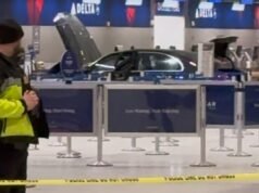 6 feridos após carro bater na entrada do aeroporto e bater no balcão da Delta