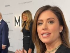 O presidente e a primeira-dama Melania assistem à estreia