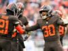 Jogadores dos Browns punidos pela NFL por ação contra o Bengals