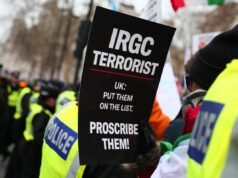 O número 10 saúda a decisão da UE de rotular os Guardas Revolucionários do Irão como terroristas – mas não diz se o Reino Unido fará o mesmo