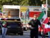 A polícia diz que um U-Haul atingiu uma multidão de manifestantes anti-governo iraniano em Los Angeles