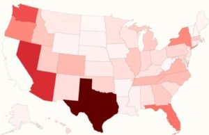 Mapa mostra estados saindo da Califórnia