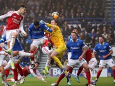 Terceira rodada da FA Cup: Arsenal vence por 2 a 1 em Portsmouth, mas Madueke marca pênalti ao lado