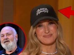 Nikki Glaser usa chapéu ‘Spinal Tap’ para homenagear Rob Reiner no Globo de Ouro