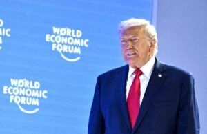 O presidente Donald Trump criticou as políticas de Biden no Fórum Econômico Mundial de Davos