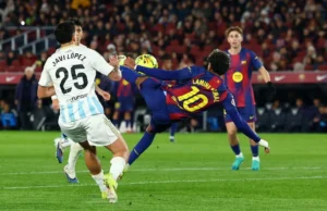 Yamal marca um voleio impressionante na vitória do Barcelona sobre Oviedo e reconquista o primeiro lugar da La Liga