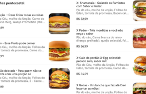 Hambúrgueres evangélicos viralizam nas relações públicas com salgadinhos com nomes bíblicos