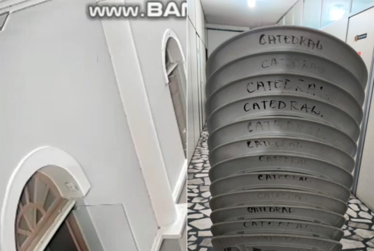 O vídeo captura o roubo de uma cadeira da Catedral de Santa Luzia, em Mossoró