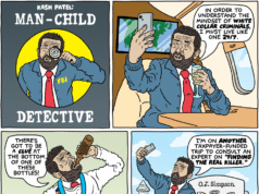 Desenho animado: detetive humano-criança