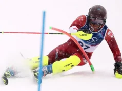 Faiz Basha, de Cingapura, enfrenta condições difíceis para terminar em 35º no slalom nos Jogos Olímpicos de Inverno