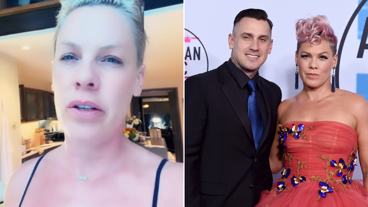 Pink rebate rumores de divórcio ‘falsos’ após alegações de que ela e Carey Hart se separaram