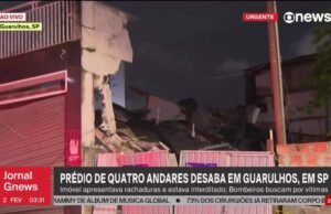 Prédio de quatro andares desaba em Guarulhos, no Grande Espírito Santo; Ainda não há informações sobre a vítima