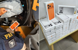 A dupla foi presa com o smartphone escondido no carro no interior de SP