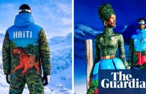 O kit dos Jogos Olímpicos de Inverno do Haiti foi redesenhado no último minuto para atender às diretrizes do COI. Haiti