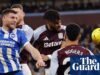 Milner alcançou a marca, mas a infelicidade de Brighton continuou após o gol tardio de Villa. Primeira Liga