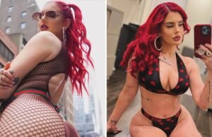 Justina Valentine comemora seu 39º aniversário com fotos gostosas
