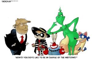 Desenho animado: Os Vingadores de Trump se reúnem