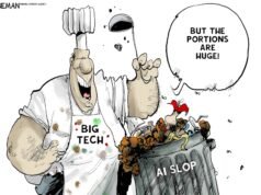 Cartoon: Mas as porções são enormes!