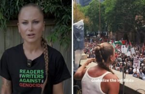 Grace Tame redobra a atenção sobre a ‘globalização da intifada’ enquanto a participação em um comício anti-Israel provoca indignação