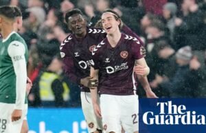 Premiership Escocesa: Corações em tensão pelo vencedor tardio no derby de Edimburgo Premiership Escocesa
