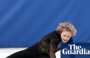 Ilya Malinin cai duas vezes quando Shadyrov, do Cazaquistão, deixa campo para o ouro olímpico nos Jogos Olímpicos de Inverno de 2026