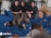 A tripulação do Moment atraca na Estação Espacial Internacional