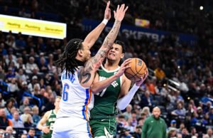 O ex-atacante do Thunder, Ousmane Dieng, lidera a derrota do Bucks por 110-93 para o Oklahoma City