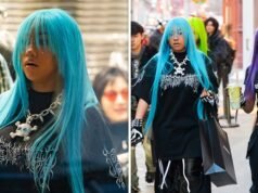 Aquisição de néon da North West com amigos na Alexander Wang em Nova York