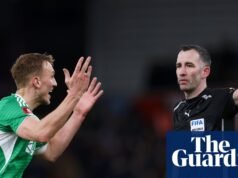 Kavanagh foi excluído da rodada da Premier League devido a erros de arbitragem após a derrota do Villa para o Newcastle