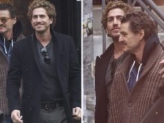 Pedro Pascal e Rafael Olara vistos de braços dados em Nova York