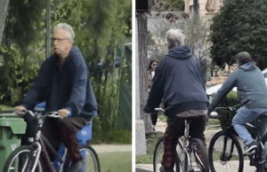 Andy Dick parece saudável enquanto anda de bicicleta em Los Angeles após uma overdose quase fatal