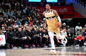 A estrela dos Wizards, Alex Sarr, ficará afastado por duas semanas devido a uma lesão no tendão da coxa