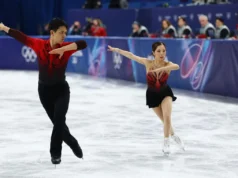 Patinação artística Japonesa Miura e Kihara caem para o 5º lugar devido a erro de levantamento, olhos invertidos no patim livre