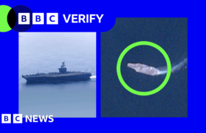 Acúmulo de navios de guerra e caças dos EUA rastreados perto do Irã