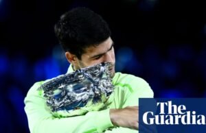 Carlos Alcaraz completa o Grand Slam da carreira ao derrotar Novak Djokovic na final do Aberto da Austrália. aberto australiano 2026