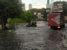 As inundações diminuíram em Jacarta